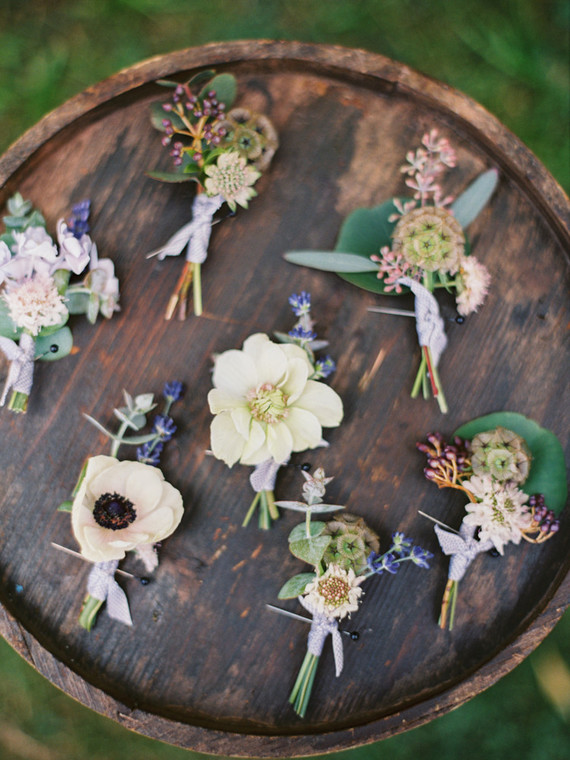 Groomsmen boutonniÃ¨res Inspiration