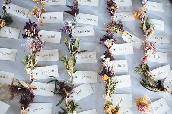Floral escort card station