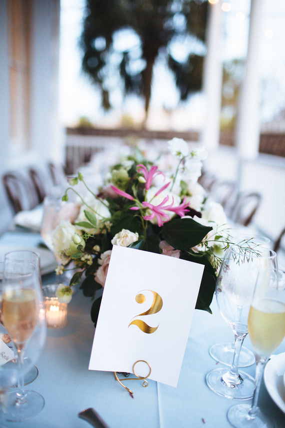 Gold table number Inspiration