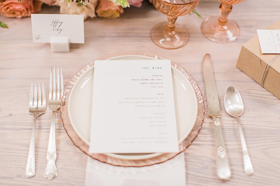 Pink place setting