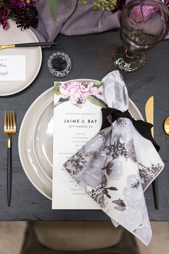 Moody tablescape by Minted Inspiration