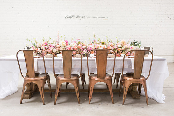Copper and pink wedding ideas