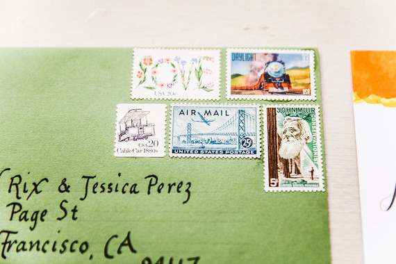 Watercolor wedding invitation