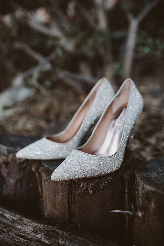 Sparkly wedding shoes