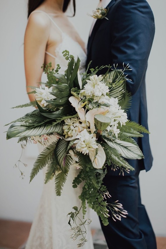Tropical bridal bouquet