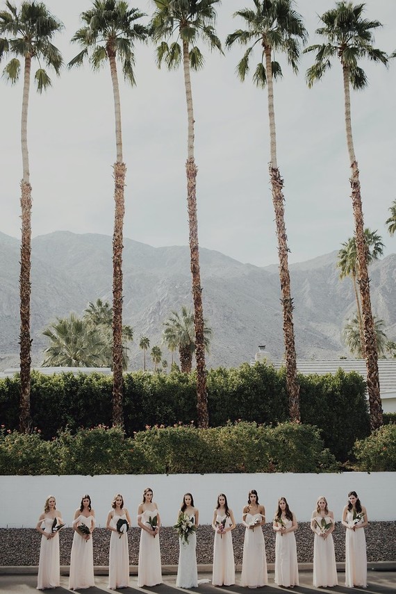 Tropical Palm Springs wedding