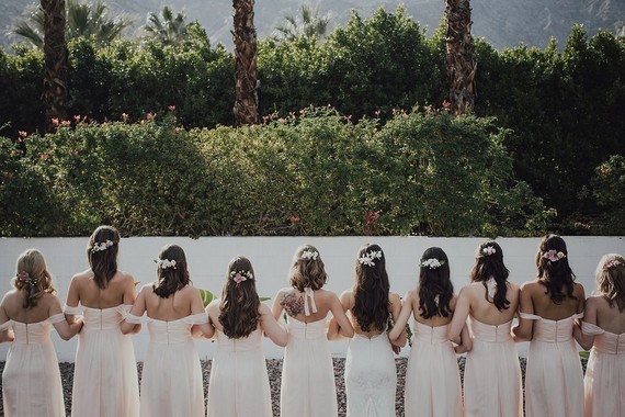 Blush bridesmaid
