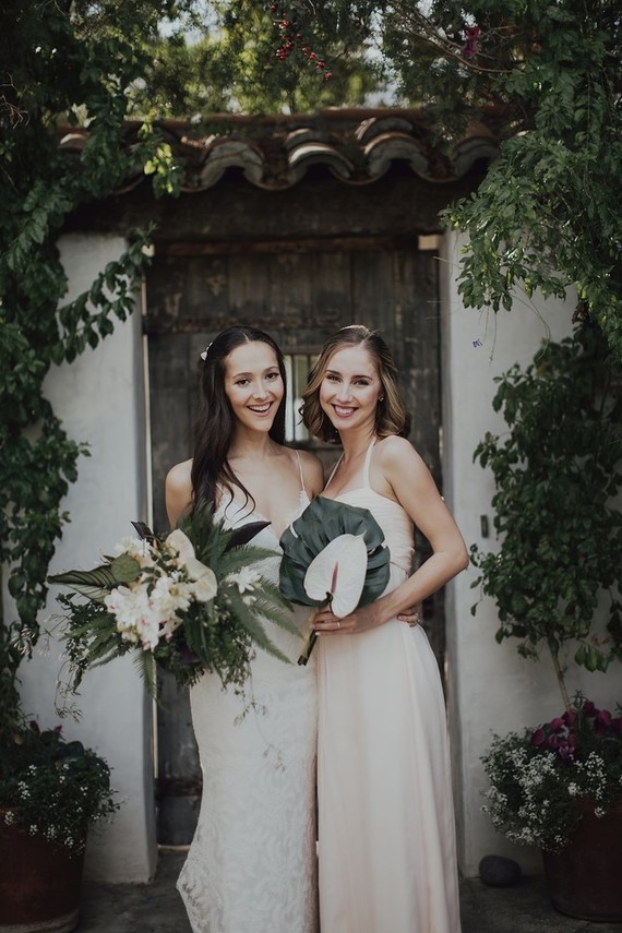 Tropical bridesmaid bouquet