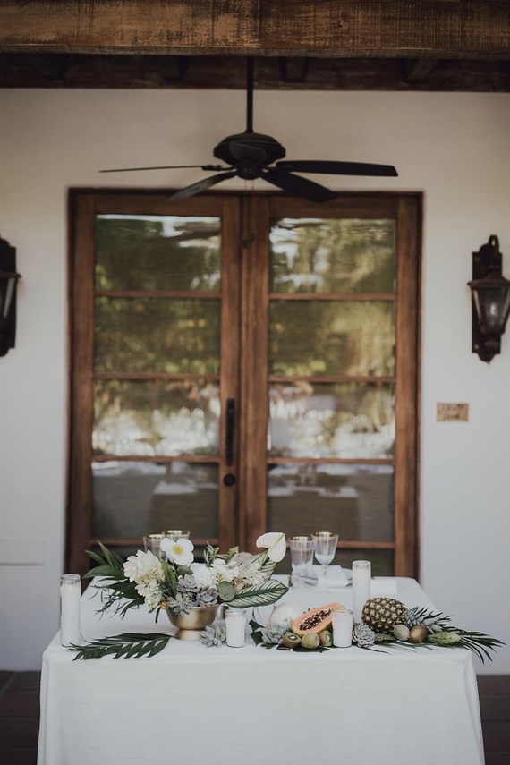 Tropical Palm Springs wedding