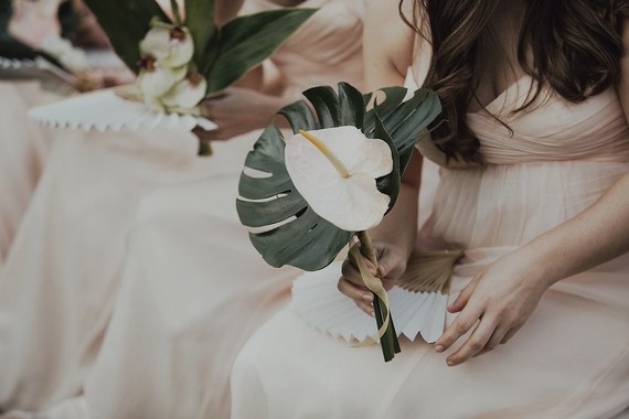 Tropical bridesmaid bouquet