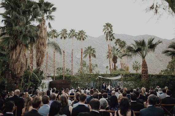 Tropical Palm Springs wedding