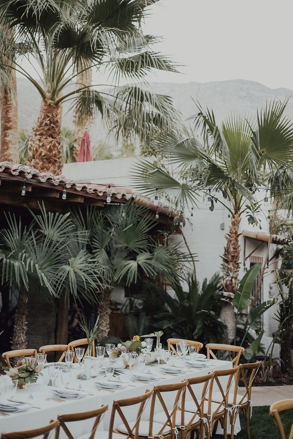 Tropical Palm Springs wedding