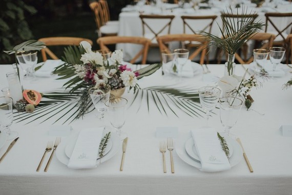 Tropical Palm Springs wedding