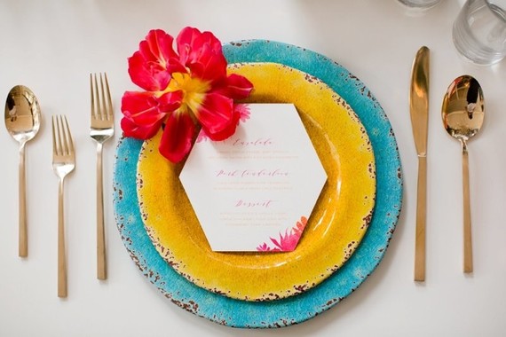 Colorful place setting