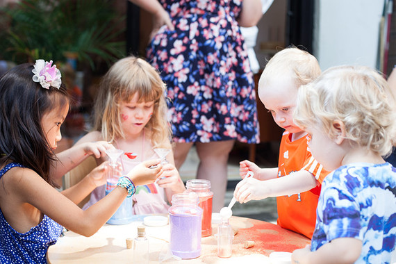 simple rainbow birthday party Inspiration