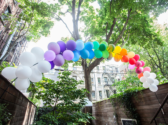 simple rainbow birthday party