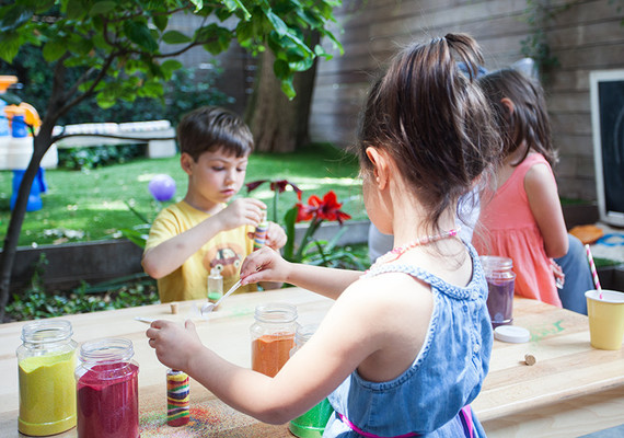 simple rainbow birthday party Inspiration