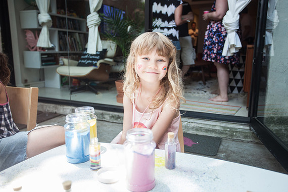 simple rainbow birthday party Inspiration