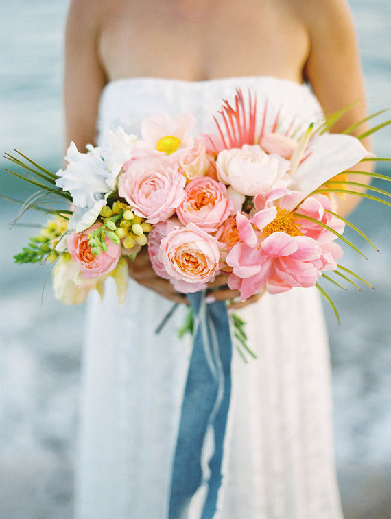 Tropical bridal bouquet