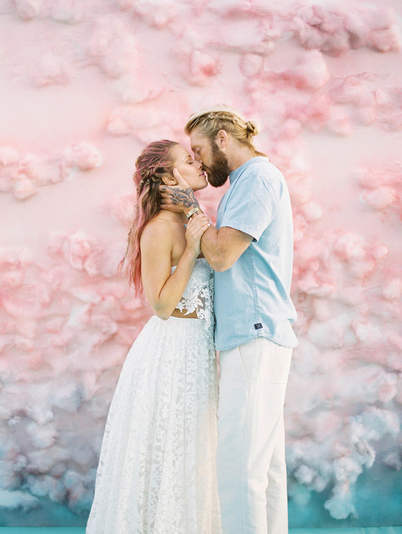 Unique ceremony backdrop