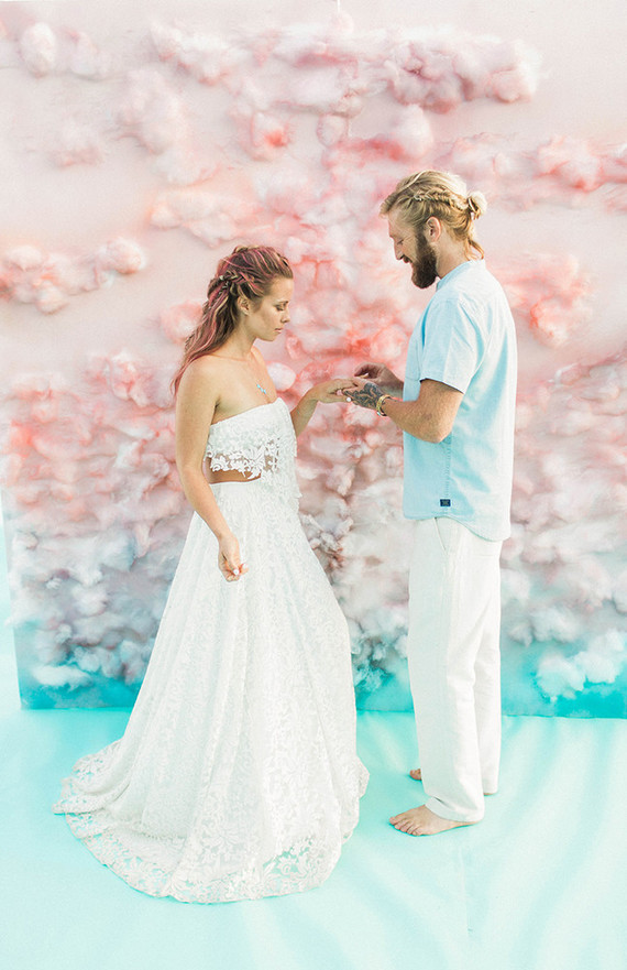 Unique ceremony backdrop