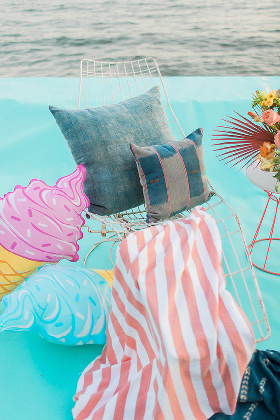 Tropical summer wedding lounge