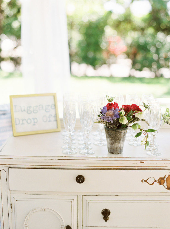 Travel themed outdoor baby shower