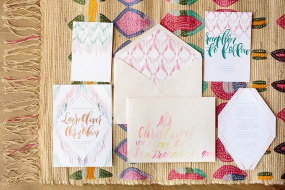 Modern wedding invitations