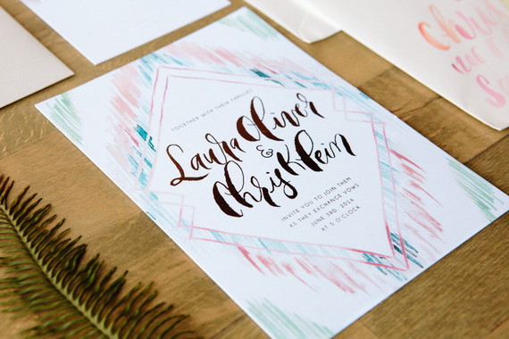 Modern wedding invitations