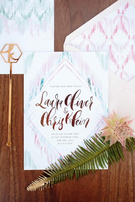 Modern wedding invitations