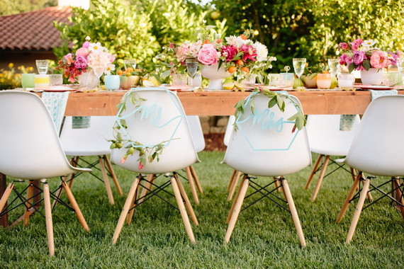 Modern garden wedding