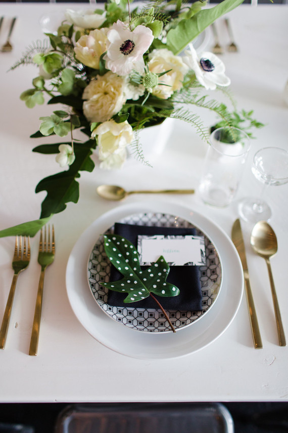 Modern black and white baby shower