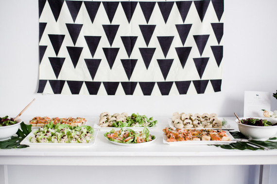 Modern black and white baby shower Inspiration