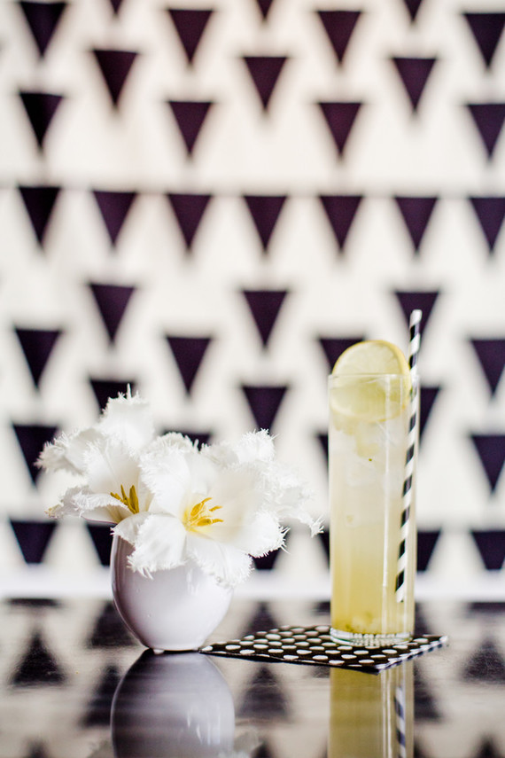 Modern black and white baby shower