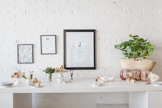 Modern black and white baby shower Inspiration