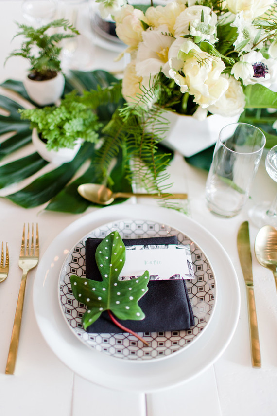 Modern black and white baby shower