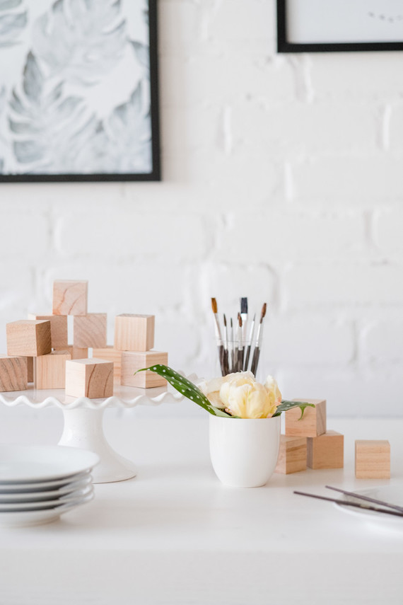 Modern black and white baby shower Inspiration