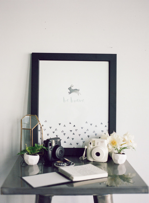 Modern black and white baby shower