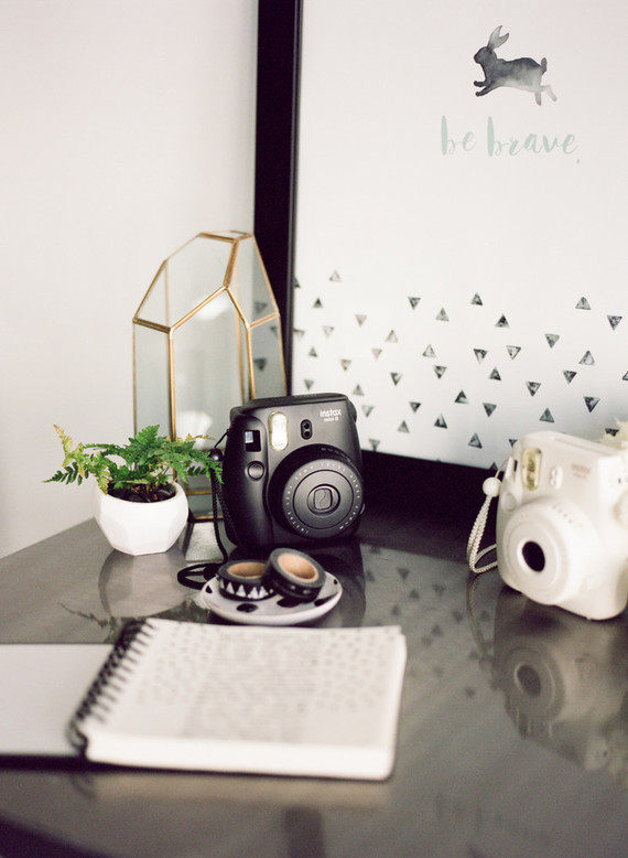 Modern black and white baby shower