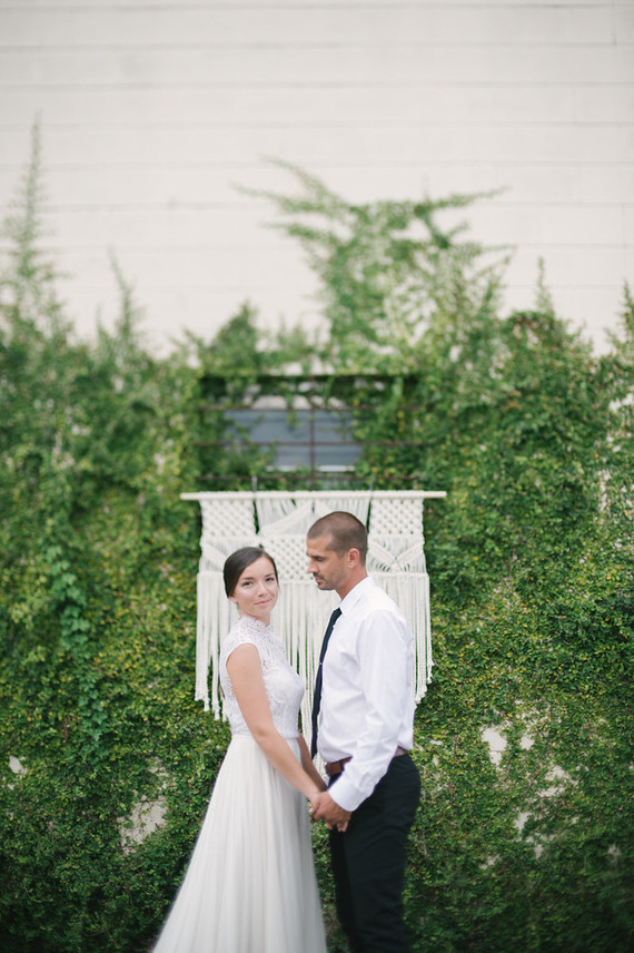 Macrame ceremony backdrop