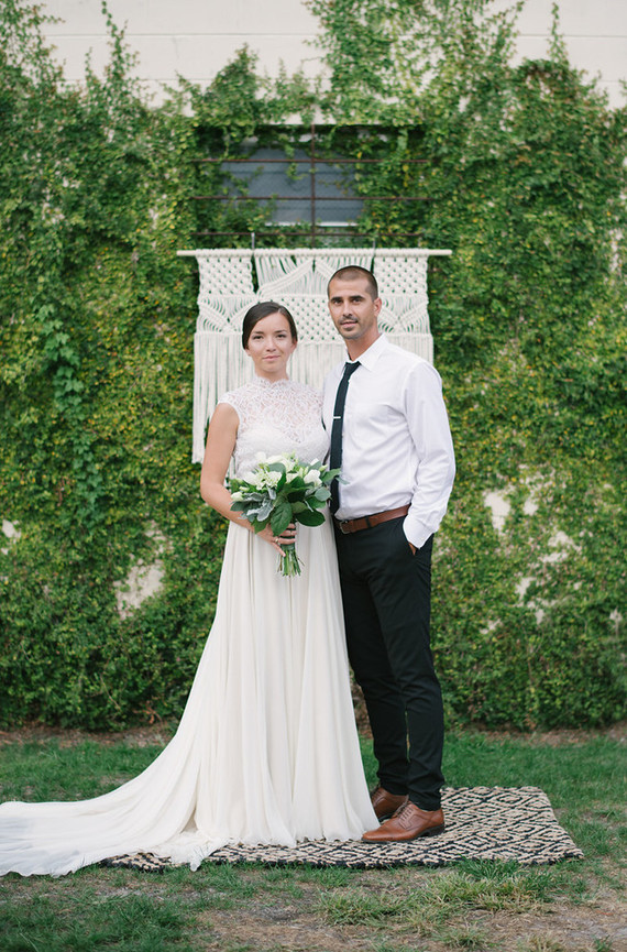 Macrame ceremony backdrop