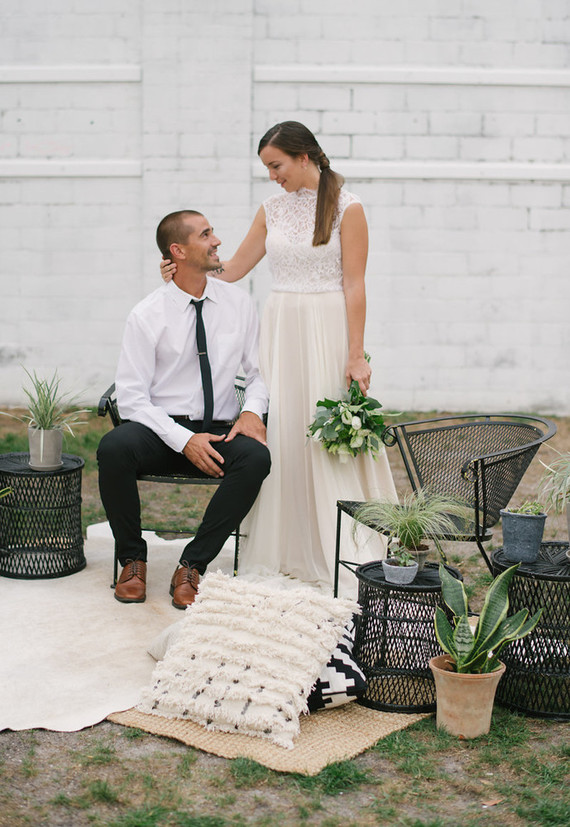 Outdoor wedding lounge
