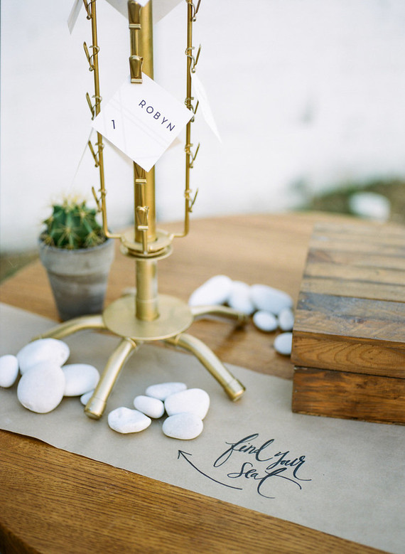 Vintage escort card display