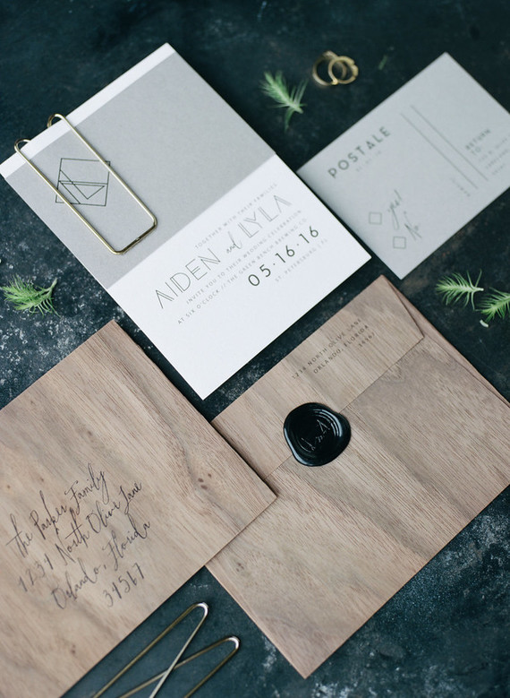 Modern wedding invitations