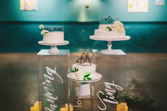 Modern cake display