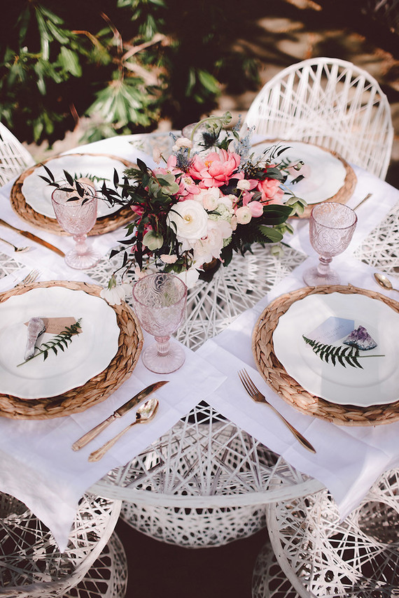 Boheimian garden wedding