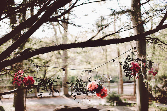 Hanging floral garland