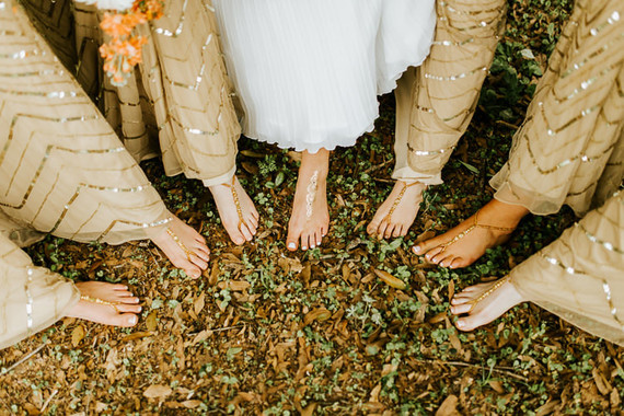 Gold bridesmaid dresses Inspiration