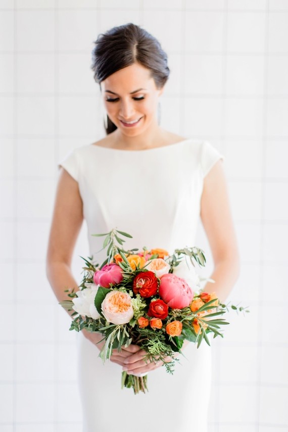 Bright bridal bouquet