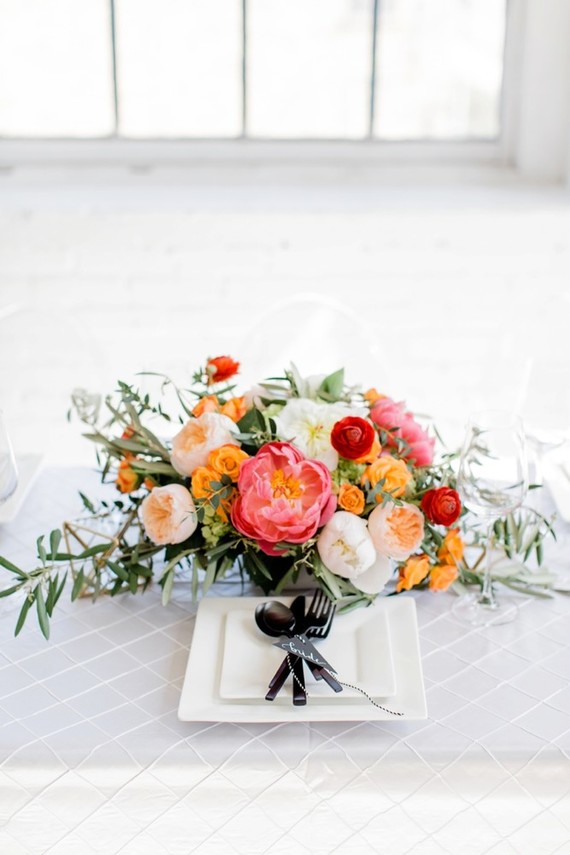 Bright floral centerpiece